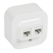 Розетка за компютърна мрежа Legrand двойна открит монтаж  20 IP, бял, Forix - product - 028 LGR4665