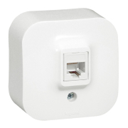 Розетка за компютърна мрежа Legrand единична открит монтаж, с монтажна рамка  20 IP, бял, Forix - product - 028 LGR5174