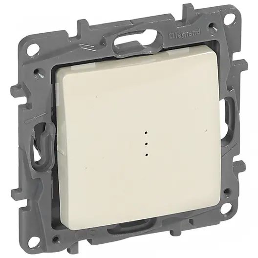 Бойлерно табло Legrand скрит монтаж  85х85х40 мм, 10 A, 1 модул, крем, скрит монтаж, Niloe
