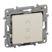 Електрически ключ за управление на щори Legrand скрит монтаж  6 A, крем, Niloe - product - 028 LGR5695