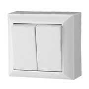 Електрически сериен ключ GAO открит монтаж  10 A, бял, сх. 5, 0315H - product - 028 LGR5774