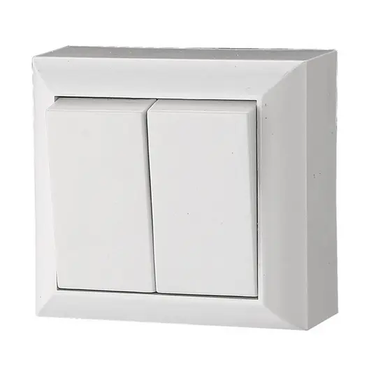 Електрически сериен ключ GAO открит монтаж  10 A, бял, сх. 5, 0315H