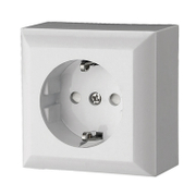 Електрически интериорен контакт GAO единичен открит монтаж  16 A, 20 IP, бял, 0310H - product - 028 LGR5773