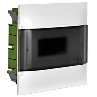 Табло електроразпределително Legrand апартаментно за скрит монтаж  235х328х102 мм, 40 IP, бяло/опушена врата, 12 модула, Practibox S