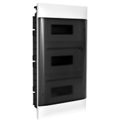 Табло електроразпределително Legrand апартаментно за скрит монтаж  535х328х103 мм, 40 IP, бяло/опушена врата, 3х12 модула, Practibox S - product - 028 LGR5918