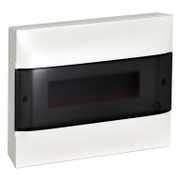 Табло електроразпределително Legrand апартаментно за открит монтаж  236х328х107 мм, 40 IP, бяло/опушена врата, 12 модула, Practibox S - product - 028 LGR5919