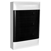 Табло електроразпределително Legrand апартаментно за открит монтаж  536х328х108 мм, 40 IP, бяло/опушена врата, 3х12 модула, Practibox S - product - 028 LGR5924