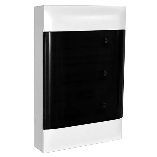 Табло електроразпределително Legrand апартаментно за открит монтаж  616х436х108 мм, 40 IP, бяло/опушена врата, 3х18 модули, Practibox S