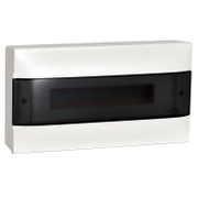 Табло електроразпределително Legrand апартаментно за открит монтаж  236х436х107 мм, 40 IP, бяло/опушена врата, 18 модула, Practibox S - product - 028 LGR5920