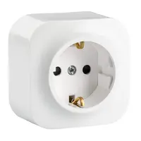 Електрически интериорен контакт Legrand единичен открит монтаж  16 A, 20 IP, бял, Forix