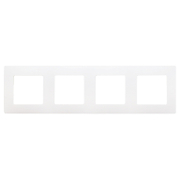 Декоративна рамка Legrand за ключове и контакти четири модула  бяла, 299х86x10.2 мм, Niloe - product - 028 LGR3144