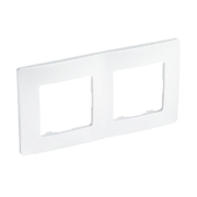 Декоративна рамка Legrand за ключове и контакти два модула  бяла, 157х86x10.2 мм, Niloe - product - 028 LGR3142