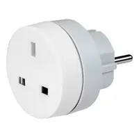 Електрически адаптор преход Legrand английска към европейска система  13 A, 20 IP, бял