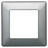Декоративна рамка Legrand за ключове и контакти един модул  инокс, 86х86x9.8 мм, Valena Life