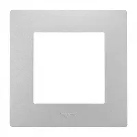 Декоративна рамка Legrand за ключове и контакти един модул  алуминий, 86х86x10.2 мм, Niloe