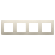 Декоративна рамка Legrand за ключове и контакти четири модула  крем, 299х86x10.2 мм, Niloe - product - 028 LGR3496