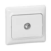 Розетка за кабелна TV Legrand единична, скрит монтаж, с декоративна рамка  20 IP, бял, Kaptika - product - 028 LGR3876