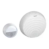 Безжичен звънец Legrand с 15 мелодии  220 V, бял