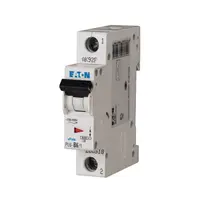 Автоматичен еднополюсен прекъсвач Eaton за DIN шина крива C  6 A, 230 V, 6 kA, 1P, PL6-C6/1