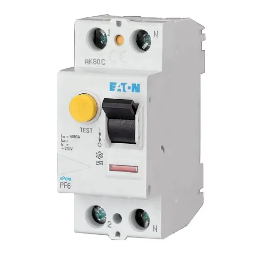 Дефектнотокова защита Eaton 2P тип AC  25 A, 30 mA, 6 kA, PF6-25/2/003