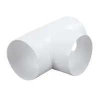 Тройник PVC Haco за кръгъл въздуховод  ф 100 мм, бял, CTO