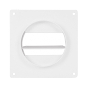 Преход Haco за PVC въздуховод с клапа ф 100/110x55 мм, бял, CZP - product - 028 MCI 119