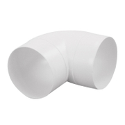 Коляно PVC Haco за въздуховод кръгло  ф 150 мм, бяло, CKO - product - 028 MCI 110