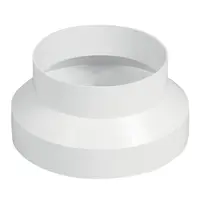 Преход Haco за PVC въздуховод  100/129 мм, бял, RP