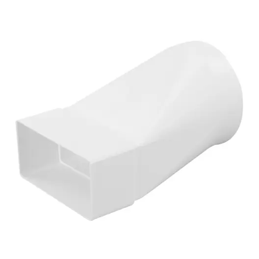 Преход Haco за PVC въздуховод  ф 129/220х55 мм, бял, CZD