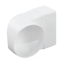 Коляно PVC Haco за въздуховод вертикално  ф 100/110x55 мм, бяло, CKZ