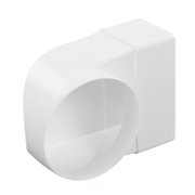 Коляно PVC Haco за въздуховод вертикално  ф 125/220х55 мм, бяло, CKZ - product - 028 MCI 123
