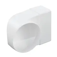 Коляно PVC Haco за въздуховод вертикално  ф 125/220х55 мм, бяло, CKZ