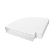 Коляно PVC Haco за въздуховод хоризонтално  220х55 мм, бяло, CKH - product - 028 MCI 133