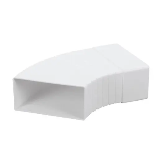 Коляно PVC Haco за въздуховод вертикално  110x55/110x55 мм, бяло, CKW