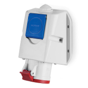 Електрически промишлен контакт Scame моно- и трифазен за панелен монтаж  3P+N+E, 16 A, 44 IP, Optima Combi - product - 028 MRM4356