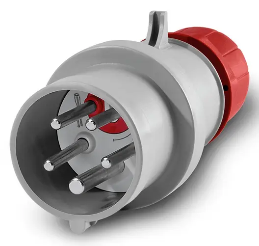 Щепсел промишлен Scame трифазен мобилен  16 A, 380-400 V, 3P+N+E, червен, Optima Reverse