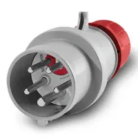 Щепсел промишлен Scame трифазен мобилен  32 A, 380-400 V, 3P+N+E, червен, Optima Reverse