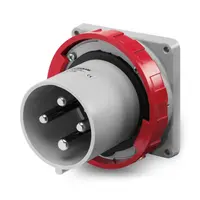 Щепсел промишлен Scame трифазен стационарен  63 A, 380-415 V, 3P+E, червен, Optima