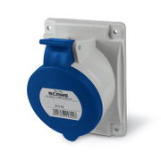 Електрически промишлен контакт Scame монофазен модулен панелен монтаж  2P+E, 32 A, 44 IP, сив/син, Optima - product - 028 MRM 416