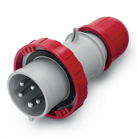 Щепсел промишлен Scame трифазен мобилен  32 A, 380-400 V, 3P+N+E, червен, Optima
