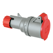 Електрически промишлен контакт Palazzoli трифазен противовлажен мобилен  3P+E, 32 A, 44 IP, червен - product - 028 MRM 827