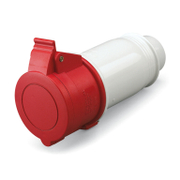 Електрически промишлен контакт Scame трифазен противовлажен мобилен  3P+E, 32 A, 44 IP, червен, Eureka - product - 028 MRM1042