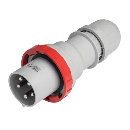 Щепсел промишлен Scame трифазен мобилен  63 A, 380-400 V, 3P+N+E, червен, Optima