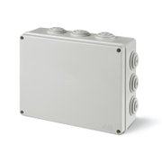 Разклонителна кутия Scame PVC, противовлажна  открит монтаж, 190x140x70 мм, 55 IP, сива, Scabox - product - 028 MRM1598