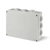 Разклонителна кутия Scame PVC, противовлажна  открит монтаж, 190x140x70 мм, 55 IP, сива, Scabox