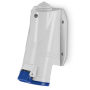 Електрически промишлен контакт Scame монофазен, стационарен за панелен монтаж  2P+E, 32 A, 44 IP, син, Optima Base - product - 028 MRM1868