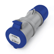 Електрически промишлен контакт Scame монофазен противовлажен мобилен  2P+E, 32 A, 44 IP, син, Optima - product - 028 MRM1863