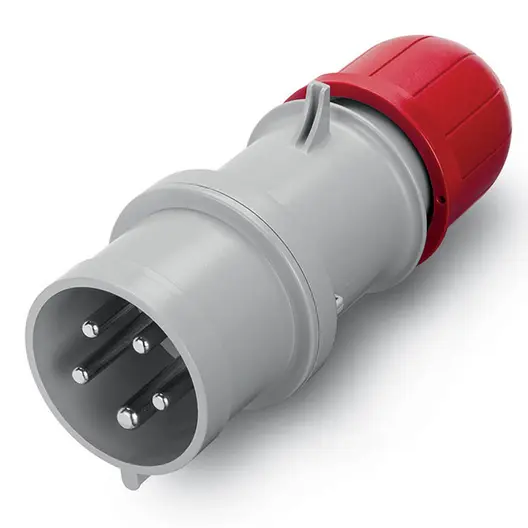 Щепсел промишлен Scame трифазен мобилен  16 A, 380-400 V, 3P+N+E, червен, Optima