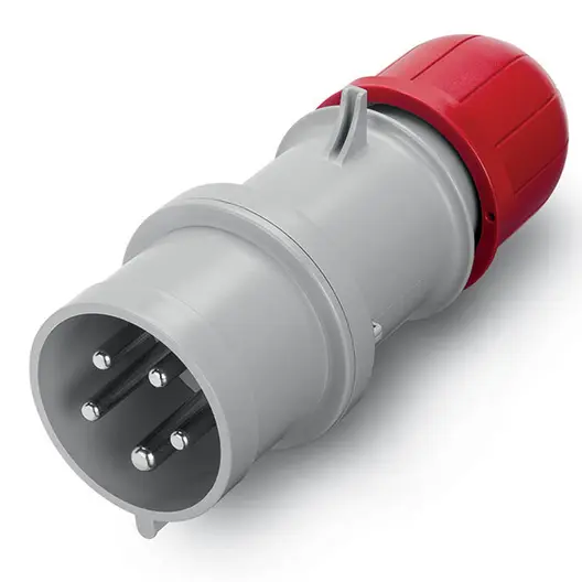 Щепсел промишлен Scame трифазен мобилен  32 A, 380-400 V, 3P+N+E, червен, Optima