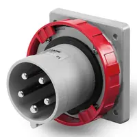 Щепсел промишлен Scame трифазен стационарен  63 A, 380 V, 3P+N+Е, червен, Optima